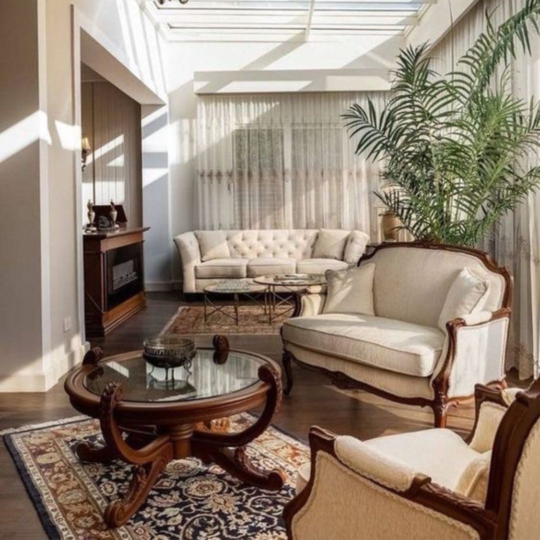 imagen de un salón con estilo clásico