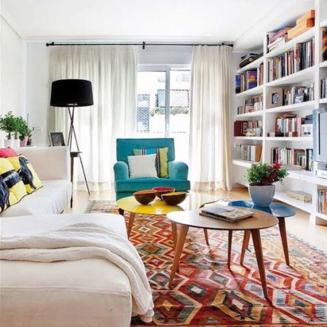 imagen de salón con estilo ecléctico