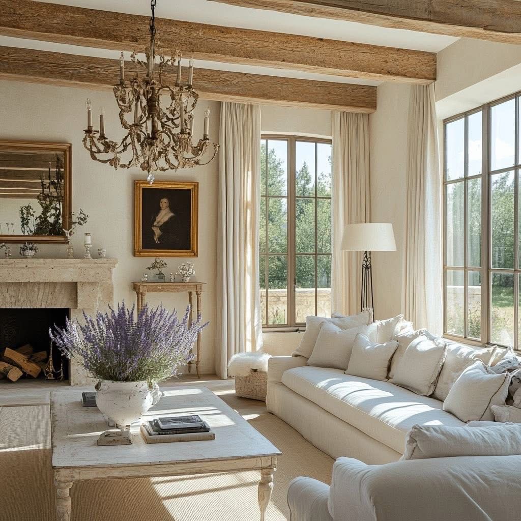 Soul espacios 01_ Estilo French Salon con estilo French. Tonos cálidos y neutros. Piezas antiguas<br />